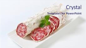  Presentation with mold - Audience pleasing slide set consisting of sec - french salami with white mold backdrop and a sky blue colored foreground