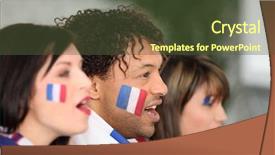  Presentation with french revoulution - PPT theme enhanced with french supporters screaming background and a tawny brown colored foreground