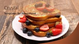 Presentation with fruit - Audience pleasing presentation consisting of french toast and fruit backdrop and a coral colored foreground
