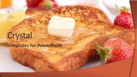  Presentation with butter - Audience pleasing PPT layouts consisting of french toast with butter backdrop and a yellow colored foreground