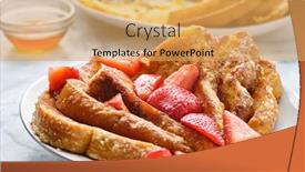  Presentation with maple - PPT theme consisting of french-toast-with-maple-syrup background and a yellow colored foreground