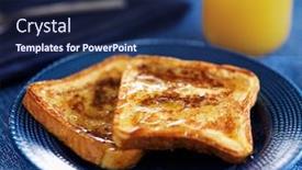  Presentation with french educators - Slides having french toast with maple syrup background and a navy blue colored foreground