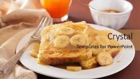  Presentation with banana - Audience pleasing theme consisting of french toasts with caramelized banana backdrop and a yellow colored foreground