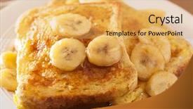  Presentation with banana - PPT layouts with french toasts with caramelized banana background and a yellow colored foreground