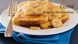  Presentation with banana - Amazing presentation theme having french toasts with caramelized banana backdrop and a yellow colored foreground