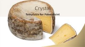  Presentation with white cheese - Slide set featuring french-tommette-de-montagne-cheese background and a  colored foreground