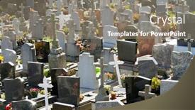  Presentation with cemetery - Colorful slides enhanced with french-traditional-cemetery-in-ouessant backdrop and a gray colored foreground