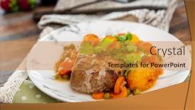  Presentation with veal - Cool new presentation with french-traditional-dish-veal-paupiette backdrop and a gold colored foreground