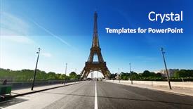  Presentation with eiffel tower paris france - Slides with french transports - eiffel tower paris france background and a teal colored foreground