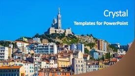  Presentation with notre dame - Slides having french transports - marseilles in may the water background and a teal colored foreground