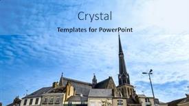  Presentation with village - Presentation theme enhanced with french-village-splendor-immerse-yourself background and a light blue colored foreground