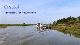  Presentation with oyster - Presentation featuring french-wooden-oyster-huts background and a light blue colored foreground