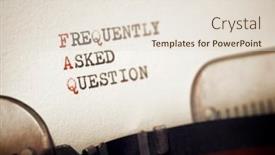  Presentation with question - Presentation design consisting of frequently-asked-question-phrase-written background and a lemonade colored foreground