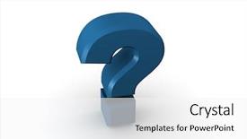  Presentation with thank you sign - Colorful PPT theme enhanced with frequently asked questions - question sign 3d backdrop and a white colored foreground