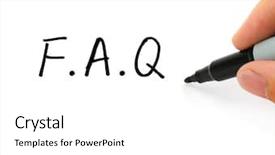  Presentation with writing - Slide set consisting of frequently asked questions - writing faq on white background and a white colored foreground