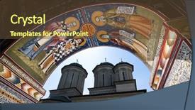  Presentation with tower - Amazing slides having romanian orthodox church in bucharest backdrop and a tawny brown colored foreground