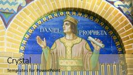  Presentation with daniel - Cool new PPT theme with fresco of the prophet daniel backdrop and a yellow colored foreground