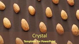  Presentation with almonds - Amazing slide set having fresh-almonds-on-a-brown backdrop and a tawny brown colored foreground