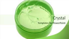  Presentation with aloe vera - Theme with fresh aloe vera gel background and a mint green colored foreground