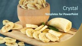  Presentation with banana - Beautiful theme featuring fire ants and larvae detail backdrop and a coral colored foreground