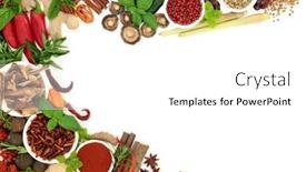  Presentation with herb - PPT layouts enhanced with fresh-and-dried-herb background and a white colored foreground