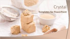  Presentation with yeast - Presentation design featuring fresh-and-dried-yeast background and a lemonade colored foreground