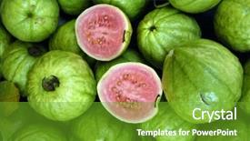  Presentation with guava - Amazing slides having fresh and health guava fruit backdrop and a tawny brown colored foreground