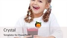  Presentation with healthy juice - Cool new presentation with fresh and healthy beetroot juice in happy little girl hands backdrop and a lemonade colored foreground