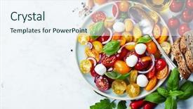  Presentation with blue marble - Audience pleasing presentation design consisting of fresh and healthy mediterranean backdrop and a sky blue colored foreground