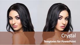  Presentation with women health - Audience pleasing presentation design consisting of fresh and healthy women twins backdrop and a tawny brown colored foreground