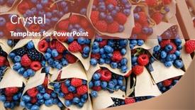  Presentation with blueberry - Colorful presentation design enhanced with fresh-and-tasty-blueberry backdrop and a red colored foreground