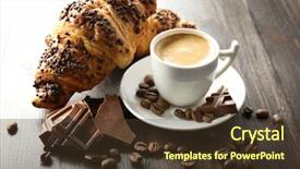  Presentation with chocolate cup cakes - Audience pleasing slide set consisting of fresh and tasty croissants backdrop and a tawny brown colored foreground
