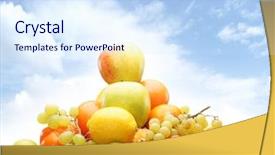  Presentation with fruit banana - Colorful slide deck enhanced with hip hop music 3d rendering backdrop and a  colored foreground.