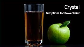  Presentation with juice - Cool new theme with fresh apple juice against a black background backdrop and a black colored foreground