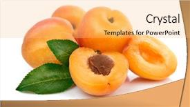  Presentation with green life - Presentation having fresh apricots in section background and a yellow colored foreground