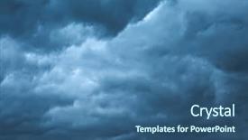  Presentation with stormy sky and dark clouds - Colorful slide set enhanced with turbulence - clouds in the stomy sky backdrop and a ocean colored foreground