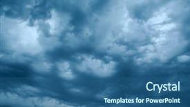  Presentation with atmosphere layers - Slide set enhanced with atmosphere layers - dark clouds of stormy sky background and a ocean colored foreground