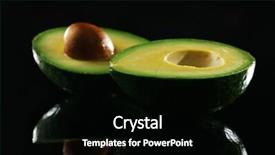  Presentation with fresh avocado - PPT layouts consisting of fresh avocado on black background background and a black colored foreground