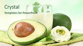  Presentation with fresh avocado - Amazing presentation having image of temple of poseidon backdrop and a tawny brown colored foreground