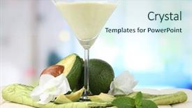  Presentation with fresh avocado - Beautiful PPT layouts featuring europe flag with euro mmoney backdrop and a violet colored foreground