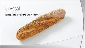  Presentation with seeds - Audience pleasing slide deck consisting of fresh-baguette-with-seeds backdrop and a sky blue colored foreground