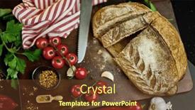  Presentation with bread life - PPT layouts enhanced with fresh-baked-bread background and a  colored foreground