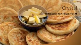 Presentation with moroccan - Slide deck enhanced with fresh-baked-meloui-moroccan-pancakes background and a yellow colored foreground
