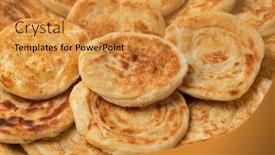  Presentation with moroccan - Colorful PPT theme enhanced with fresh-baked-meloui-moroccan-pancakes backdrop and a gold colored foreground