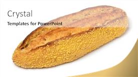  Presentation with corn - Presentation theme with fresh-baked-whole-loaf background and a white colored foreground