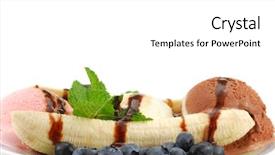  Presentation with vanilla ice cream fresh - Colorful slide set enhanced with fruitful - close focus on orange hawthorn backdrop and a tawny brown colored foreground