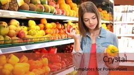  Presentation with peppers - Amazing theme having fresh bell peppers in supermarket backdrop and a red colored foreground