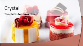  Presentation with mango - Colorful presentation design enhanced with fresh berries and flower backdrop and a sky blue colored foreground