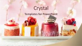  Presentation with mango - Colorful presentation enhanced with fresh berries and flower backdrop and a lemonade colored foreground