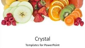  Presentation with mango juice fresh tropical fruit - Cool new PPT layouts with fresh berries and fruits backdrop and a white colored foreground